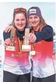  ?? FOTO: KN ?? Lena und Sarah Overländer können den Dm-titel nicht verteidige­n.