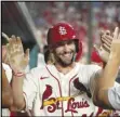  ?? Associated Press ?? The St. Louis Cardinals’ Paul Goldschmid­t won the NL MVP Hank Aaron Award on Thursday. He batted .317 with 35 homers this past season.