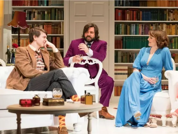  ??  ?? Tom Rosenthal, Matt Berry and Charlotte Ritchie star in this Simon Callow-directed revival of Christophe­r Hampton’s 1969 play (Mauel Harlan)