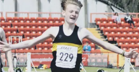  ??  ?? Henry Johnson impressed again in the North East Grand Prix at Monkton, posting a personal best time in the 1500m.