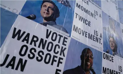  ?? Photograph: Elijah Nouvelage/ Reuters ?? ‘In Georgia, where the number of Black Americans has steadily increased in recent years and presently makes up about a third of the state’s residents, Democrats recognized that a window of opportunit­y to win statewide contests would open.’