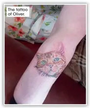  ??  ?? The tattoo of Oliver.