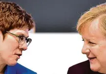  ?? FOTO REUTERS ?? „AKK“nakonec Merkelovou v kancléřské­m křesle nenahradí
