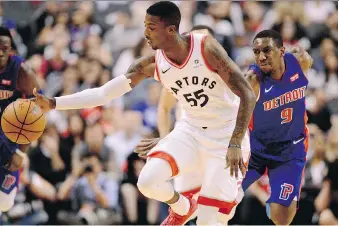  ?? FRANK GUNN/THE CANADIAN PRESS ?? Point guard Delon Wright should play a key role for the Toronto Raptors off the bench in the season to come, along with several other young players in the second unit.