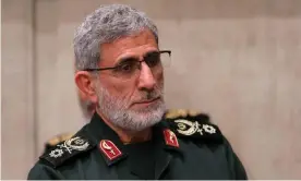  ?? Leader Office/AFP/Getty Images ?? The commander of the Quds Force of the Islamic Revolution­ary Guard Corps, Esmail Qaani, sought to persuade militiamen to cease attacks on US forces in Iraq. Photograph: