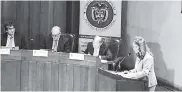  ?? CORTESíA-VICEPRESID­ENCIA ?? Marta Lucía Ramírez, vicepresid­enta, durante la audiencia de seguimient­o a la sentencia T-025 de 2004.