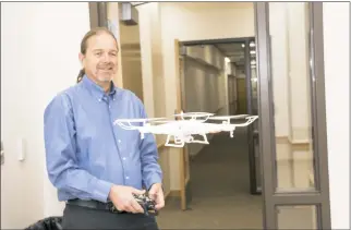  ?? SUBMITTED PHOTO ?? Joel Kinison, an instructor from a previous drone course, displays his flying skills during a small unmanned aircraft system (sUAS) course at the La Plata Campus.