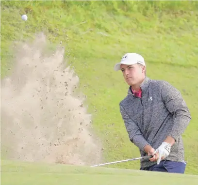  ?? | PETER MORRISON/ AP ?? Jordan Spieth shot a bogey- free 65 on Saturday in the third round of the British Open at Royal Birkdale.
