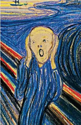  ??  ?? ONLY HUMAN: Fear, as famously captured in Edvard Munch’s The Scream