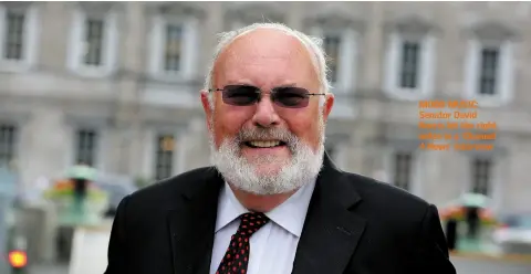  ??  ?? MOOD MUSIC: Senator David Norris hit the right notes in a ‘Channel 4 News’ interview