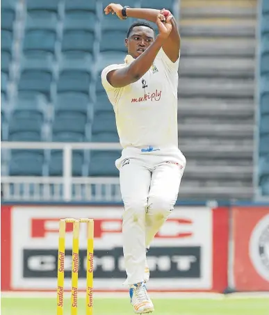  ?? Picture: SYDNEY SESHIBEDI/GALLO IMAGES ?? GOING PLACES: Former SA U19 allrounder Lungi Ngidi is set to make his test debut against India at SuperSport Park in Centurion on Saturday