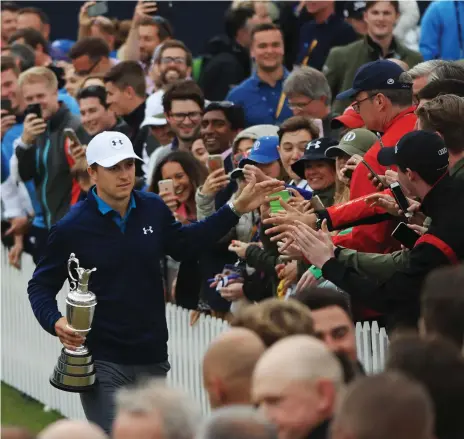  ?? Getty Images ?? Jordan Spieth said Sunday’s victory at Royal Birkdale, ‘took more out of me than any day I’ve ever played golf.’