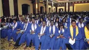  ?? OKOYE HENRY PHOTO ?? HEART Trust-NTA graduates at the ceremony held at the Montego Bay Convention Centre in St James.