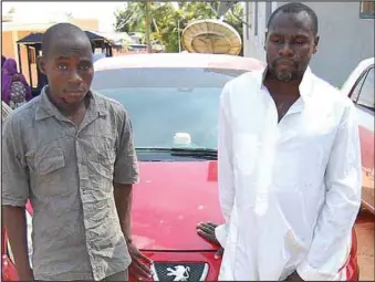  ??  ?? Car thieves arrested in Kano