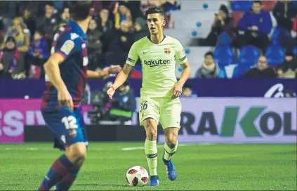  ?? FOTO: MANEL MONTILLA ?? Chumi, protagonis­ta involuntar­io El canterano fue titular en el partido de ida ante el Levante