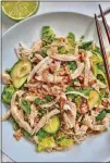  ??  ?? Dressed with little more than fish sauce and lime juice, Burma Superstar Chicken Salad can be made from any kind of chicken, be it fried, rotisserie or poached.