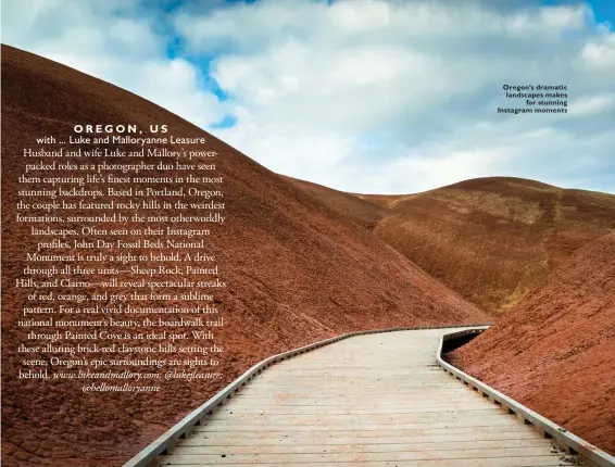  ??  ?? Oregon’s dramatic landscapes makes for stunning Instagram moments