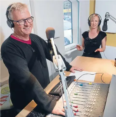  ??  ?? On air: Classic Hits breakfast host Mark Bunting with co-presenter Justine Allen beat stations in Manawatu and Dunedin to take the prize for best music breakfast show. Photo: Chris Hillock/fairfax NZ
Louise Risk