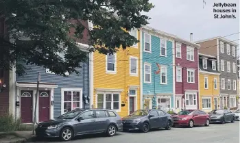  ?? ?? Jellybean houses in St John’s.