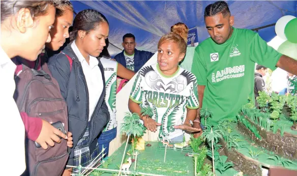  ?? Photo: Ronald Kumar ?? Fiji National University students and the public flocked in numbers to attend the Fiji National University Open Day at the Valelevu Ground in Nasinu on July 18, 2019.