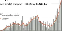  ??  ?? New cases reported by the state Department of Health Seven-day average