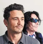  ?? JAKE MICHAELS FOR THE NEW YORK TIMES ?? James Franco, far left, plays Tommy Wiseau, who made one of the worst films ever.