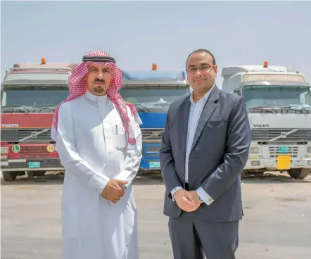  ?? Courtesy Trukkin ?? Janardan Dalmia, right, and Ahmed Alnafie founded the platform, which provides logistics solutions in the region
