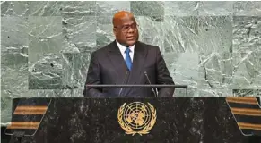  ?? ?? Congolese president tshisekedi said he was a ‘champion for positive masculinit­y’, claiming a need for ‘radical change’ while highlighti­ng an african Union men’s conference to tackle a surge in violence against women. — afp