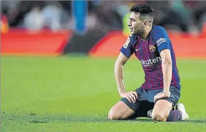  ?? FOTO: AP ?? Munir El Haddadi salió en la segunda parte contra el Betis y participó activament­e en los tres goles del equipo azulgrana