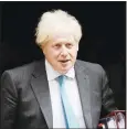  ?? (AP) ?? British Prime Minister Boris Johnson leaves 10 Downing Street in London, to attend the weekly Prime Minister’s Questions at the Houses of Parliament,
in London, on Sept 16.
