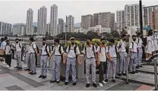  ?? Picture: AP PHOTO ?? Protesting students form a chain in Hong Kong.