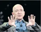  ?? AFP FILE PHOTO ?? Amazon founder Jeff Bezos addresses an audience during a keynote session at the Amazon Re:MARS conference in Las Vegas, Nevada on June 6, 2019.