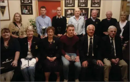  ??  ?? Killorglin Golf Club President Jimmy Foley with Lady Captain Emma Daly, Lady President Betty Griffin, Captain Pat Foley and prize winners