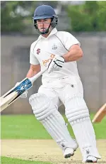  ??  ?? Chris Greaves hammered 62 runs against Stoneywood-Dyce.