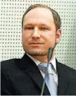  ?? FOTO: DPA ?? Ein Jahr nach dem Anschlag wird Anders Breivik verurteilt.