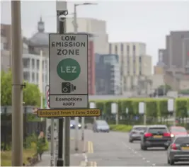  ?? ?? Glasgow’s low emission zone came into effect last year