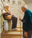  ?? ?? A stairlift can reduce the strain on your joints