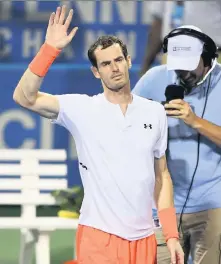  ??  ?? Shattered Andy Murray pulled out of the Citi Open citing fatigue