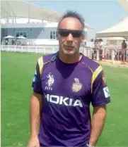  ?? Supplied photo ?? Horn at the KKR camp in the UAE. —