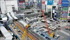  ?? TOSHIFUMI KITAMURA/AFP ?? A constructi­on site in Tokyo yesterday.