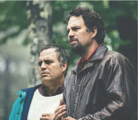  ?? HBO ?? Oscar-nominated actor Mark Ruffalo plays twin brothers with vastly different looks in the new HBO miniseries I Know This Much Is True.