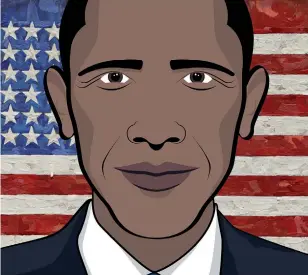  ??  ?? agli sgoccioli Il presidente americano Barack Obama sta per concludere il suo secondo mandato (questa illustrazi­one è tratta dalla copertina del volume di Massimo Teodori edito da Marsilio)