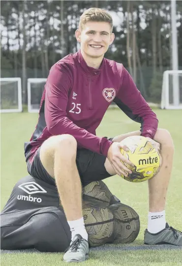  ??  ?? Hearts’ young striker Rory Currie is fired up by the challenge of competing for a first-team place.