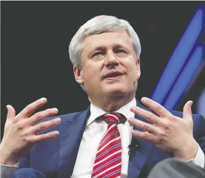  ?? JOSE LUIS MAGANA/THE CANADIAN PRESS FILES ?? In a recent speech, former prime minister Stephen Harper criticized the federal Liberals for putting a hard cap on oil and gas emissions, arguing the policy will place an unfair burden on Alberta and Saskatchew­an.