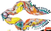  ??  ?? Etro: tasseled printed silk scarf, $2,450; Net-a-porter. com