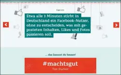  ??  ?? Aufrütteln­d: Die deutschen Verbrauche­rzentralen haben mit der Webseite „Macht’s gut“(www. machtsgut.de) eine Kampagne zum Umgang mit dem digitalen Nachlass gestartet.