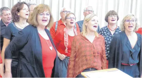  ?? FOTO: MARKUS LEHMANN ?? Die Sängerlust Treppach hatte mit fröhlichem Gesang und geschulten Stimmen das Eine-Welt-Fest mitgestalt­et.