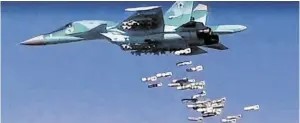  ?? BILD: SN/AP ?? Bombenabwu­rf einer russischen SU 24.