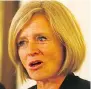  ??  ?? Rachel Notley