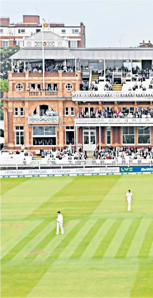  ?? ?? Delight: Joe Root punches the air after he hits the winning runs at Lord’s yesterday